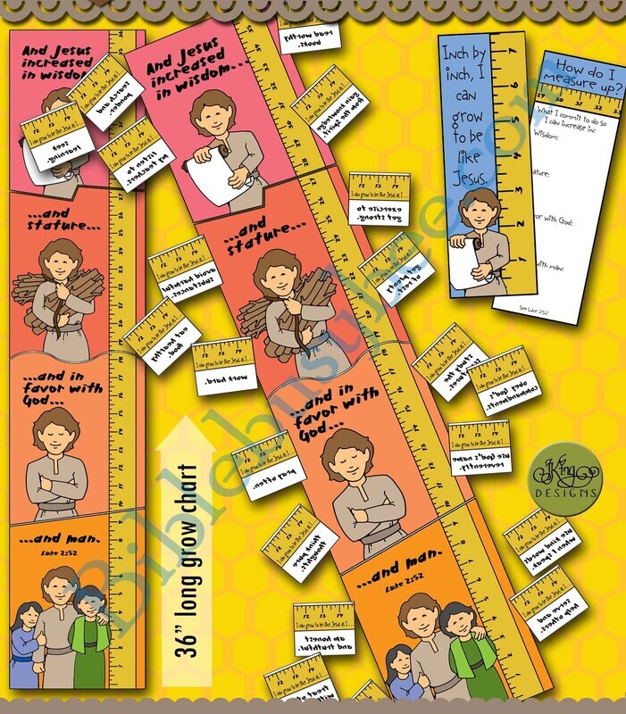 I Can Grow Like Jesus - Inch-by-inch growth chart
