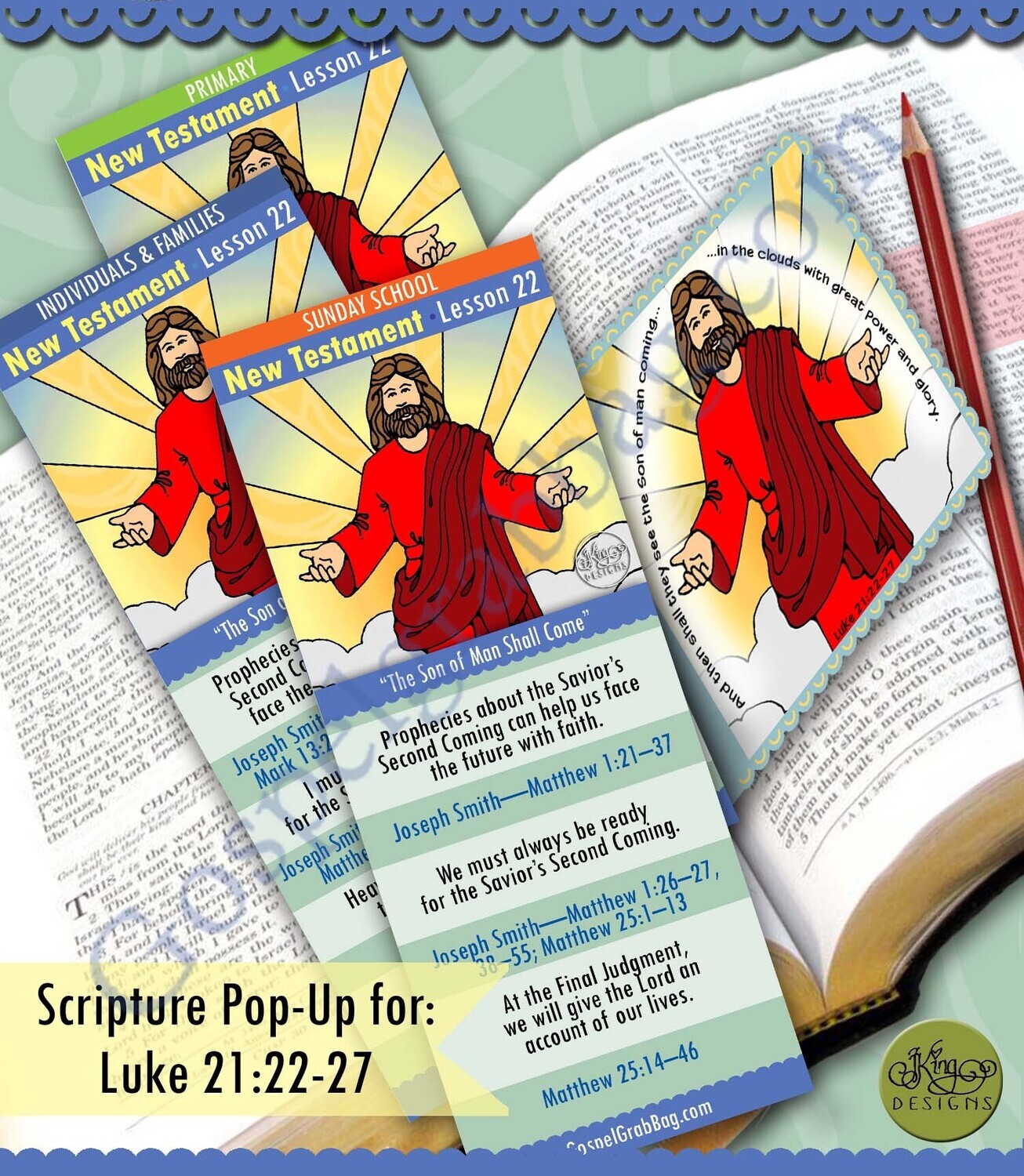 Scripture Pop-Up &amp; Bookmark: CFM NT- Lesson 22
