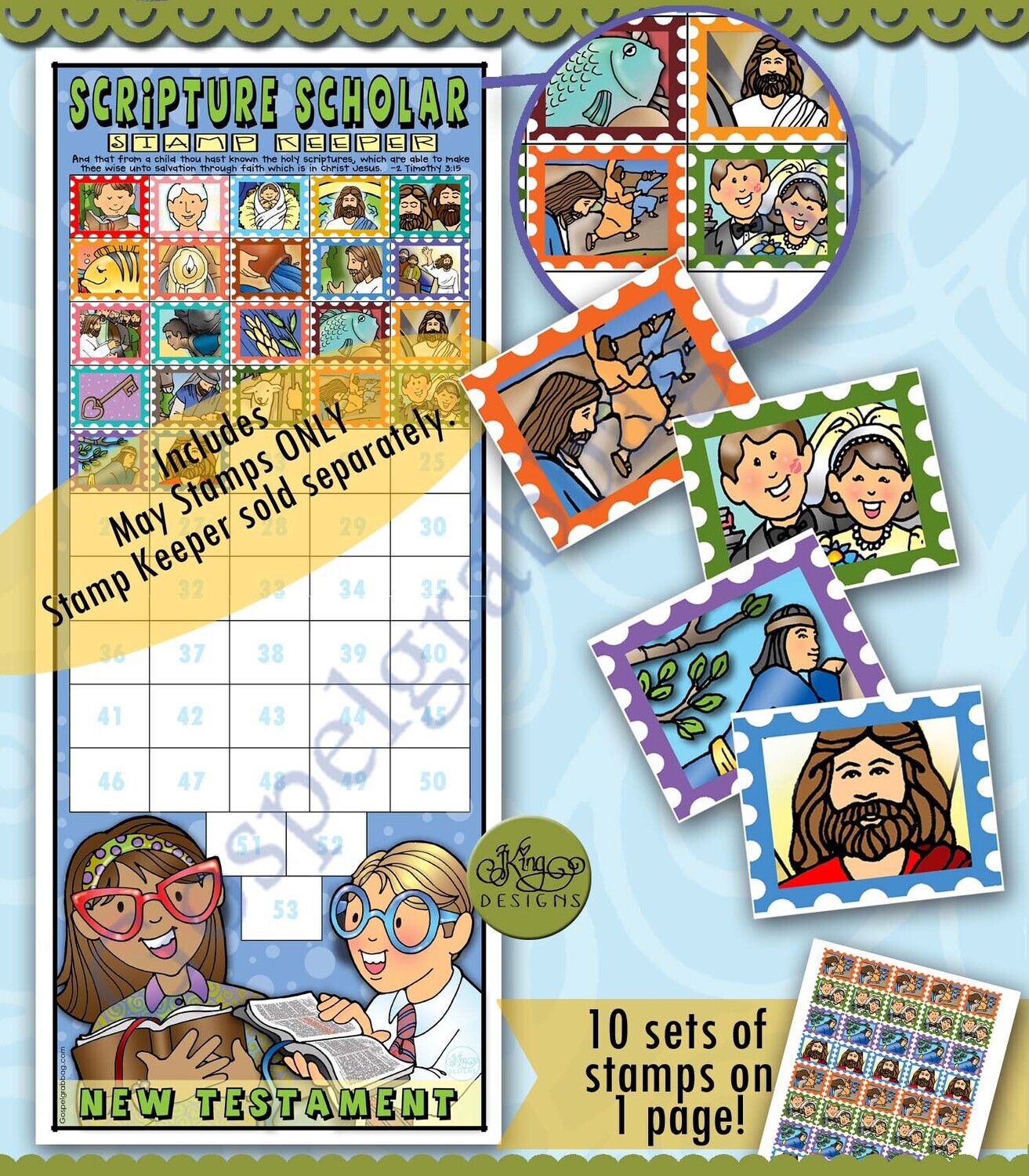 Scripture Scholar May Stamps (New Testament)