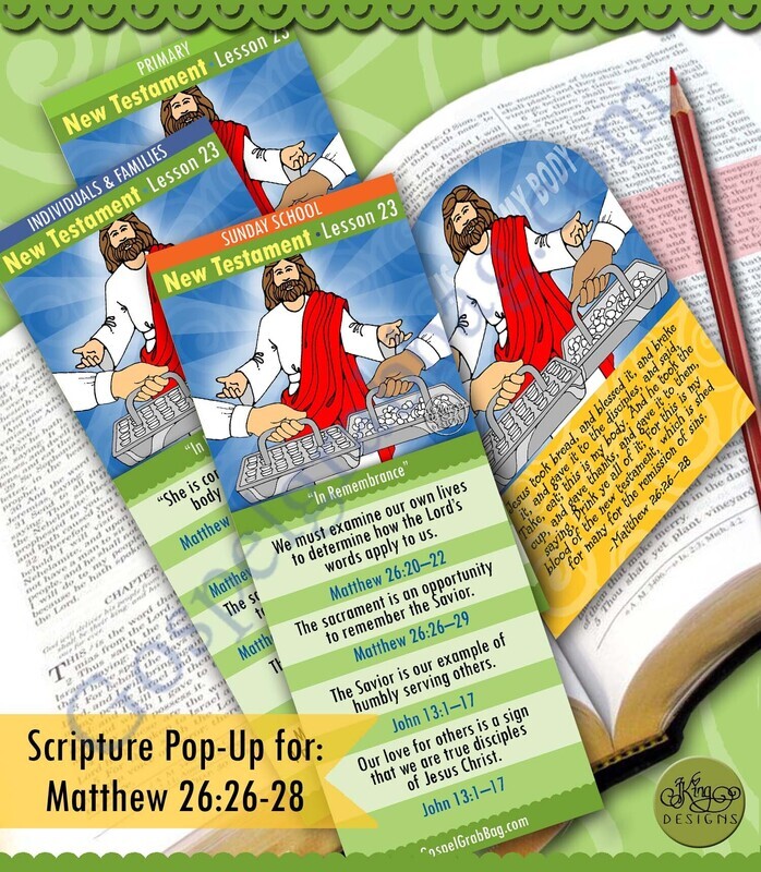 Scripture Pop-Up &amp; Bookmark: CFM NT- Lesson 23
