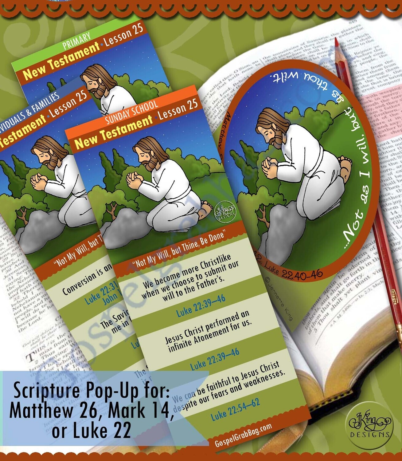 Scripture Pop-Up &amp; Bookmark: CFM NT- Lesson 25