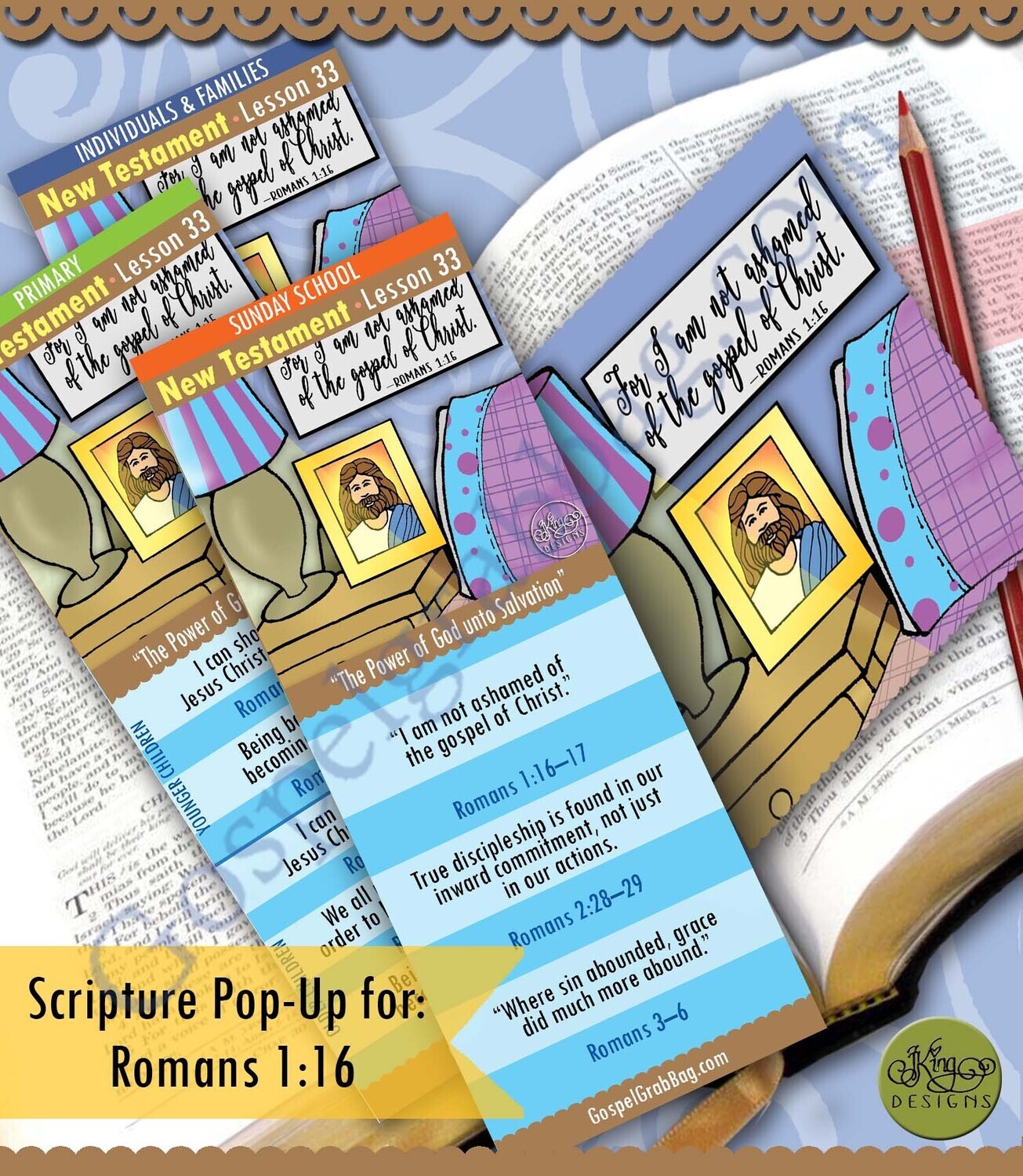 Scripture Pop-Up &amp; Bookmark: CFM NT- Lesson 33