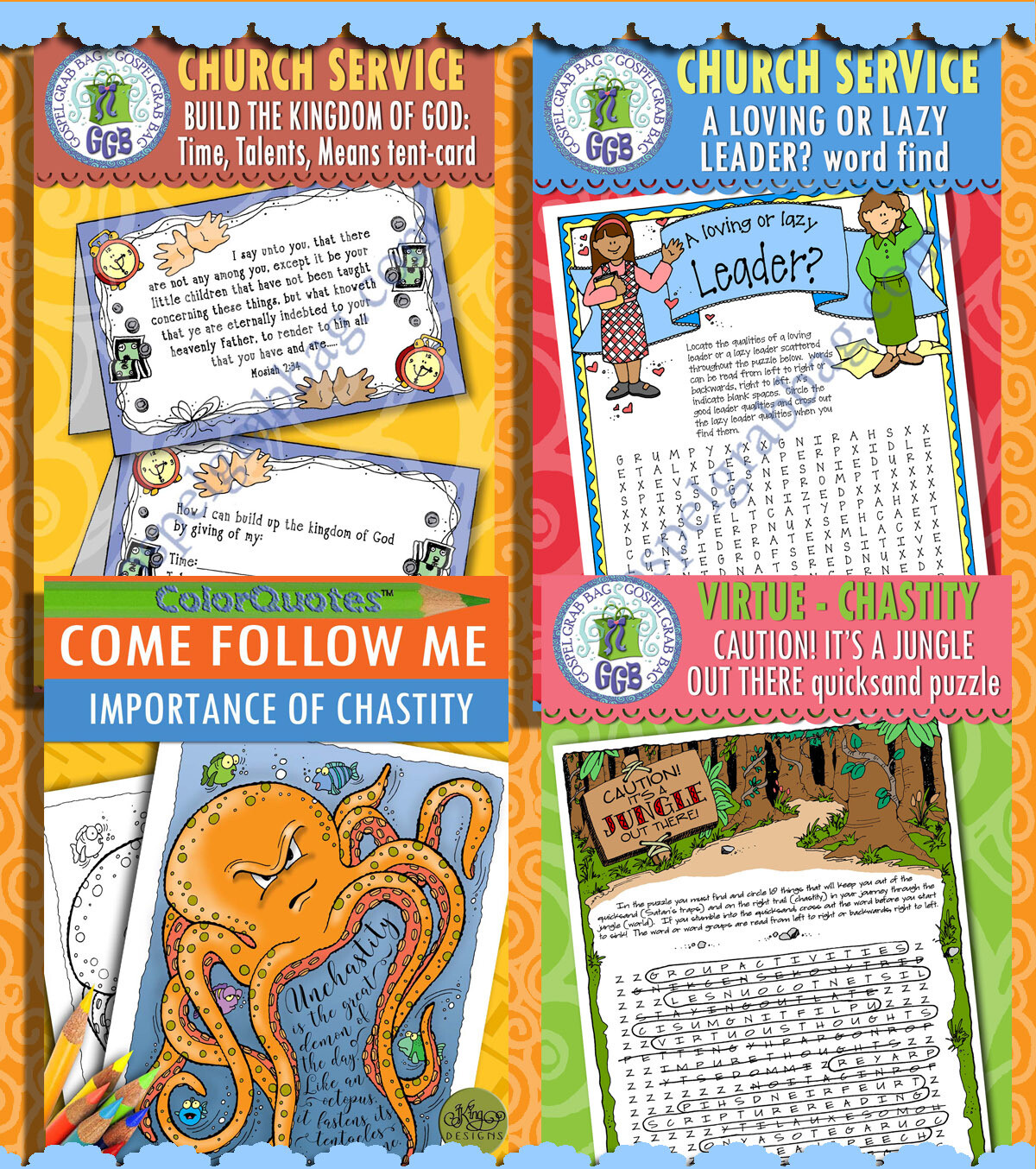 Sunday School Class &quot;Be Perfectly Joined Together&quot; August (week 4) BUNDLE
