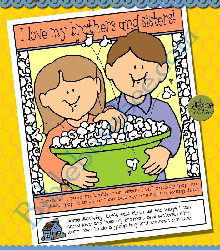 I Love My Brothers &amp; Sisters poster or coloring page
