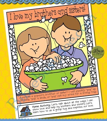 I Love My Brothers &amp; Sisters poster or coloring page