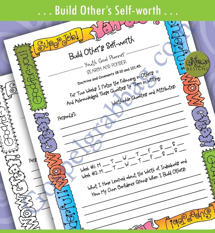 YOUTH GOAL PLANNER Build Other&#39;s Self-worth