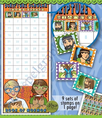 Scripture Scholar Stamp Keeper and January Stamps (Starter Pack) Book of Mormon