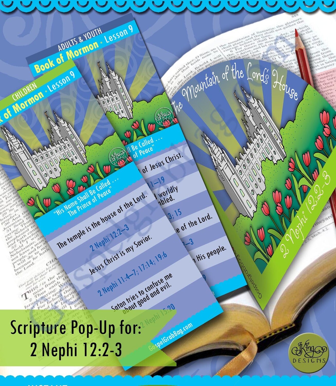 Scripture Pop-Up &amp; Bookmark: CFM BofM- Lesson 9