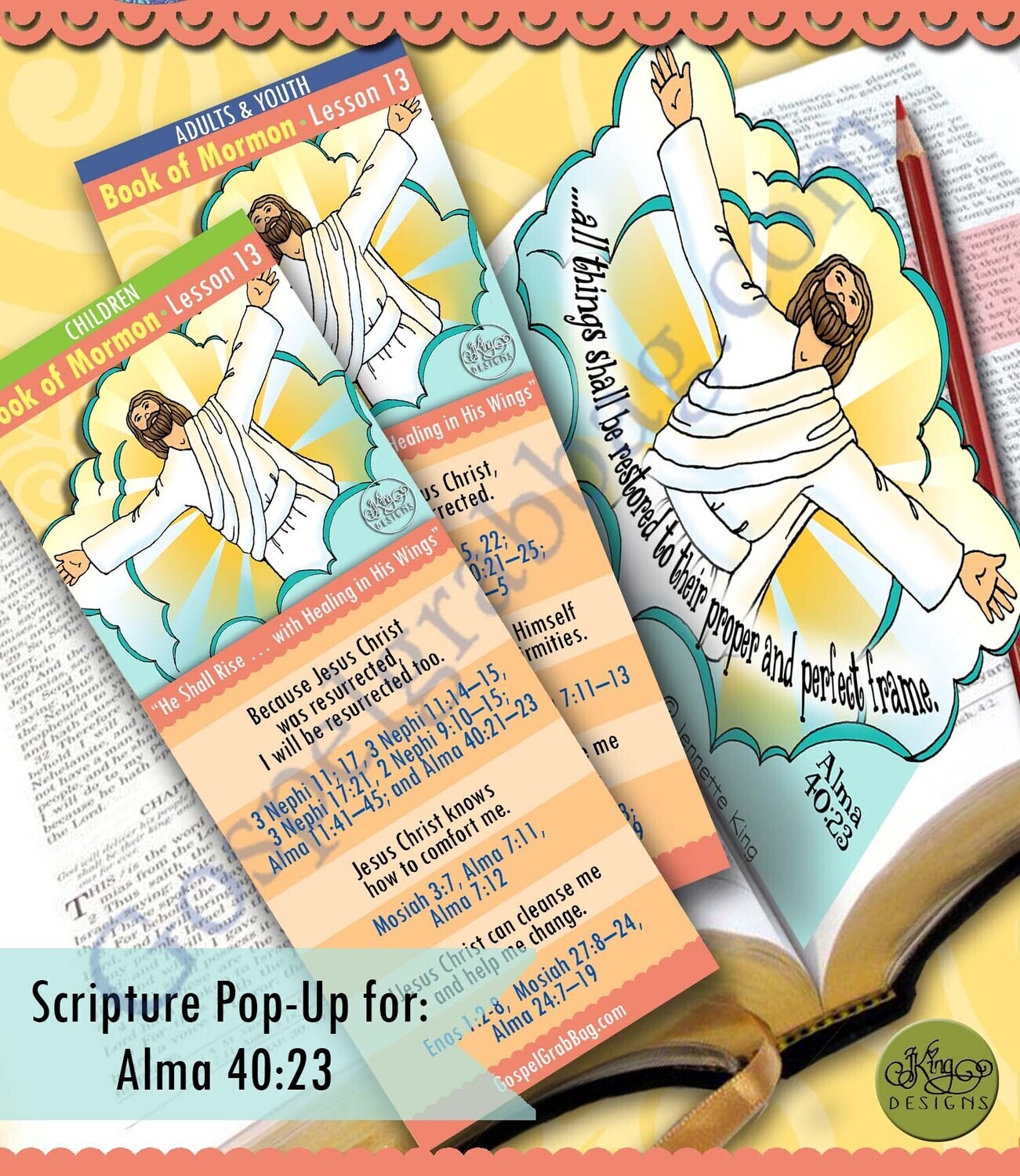 Scripture Pop-Up &amp; Bookmark: CFM BofM- Lesson 13