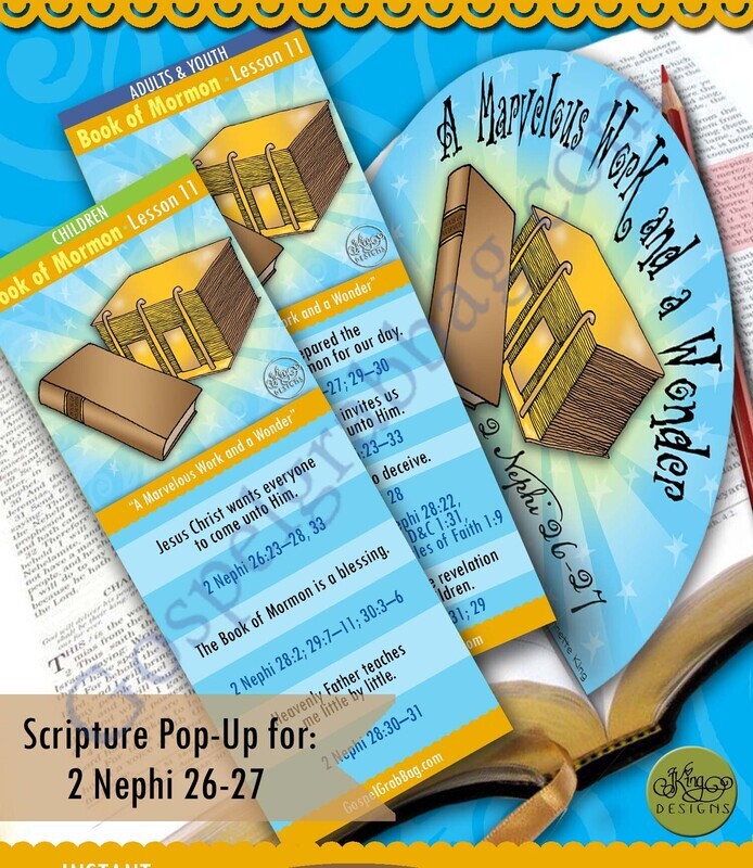 Scripture Pop-Up &amp; Bookmark: CFM BofM- Lesson 11