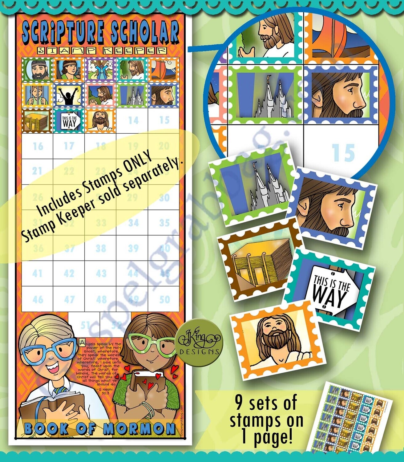 Scripture Scholar March Stamps (Book of Mormon)