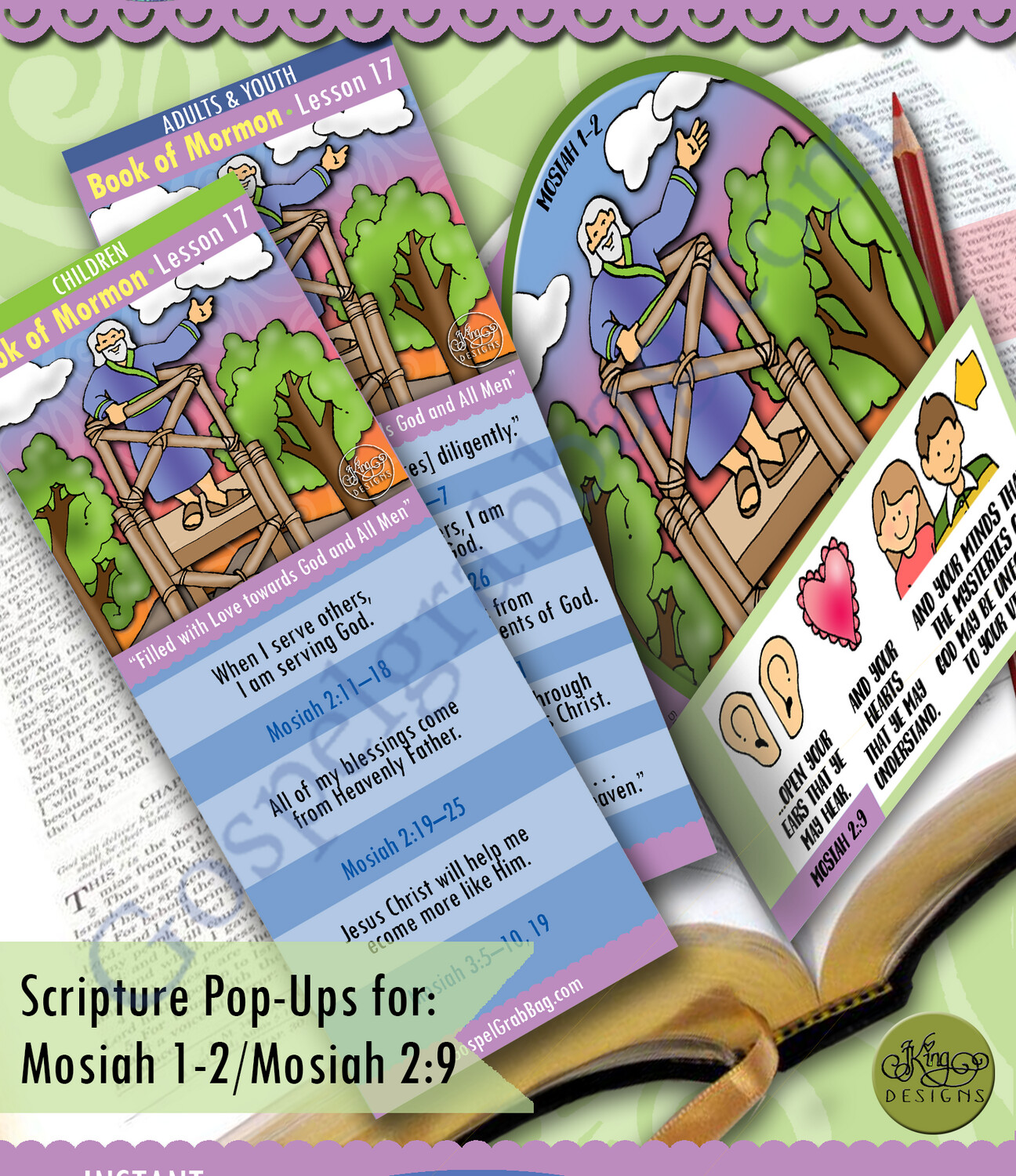 Scripture Pop-Up &amp; Bookmark: CFM BofM- Lesson 17