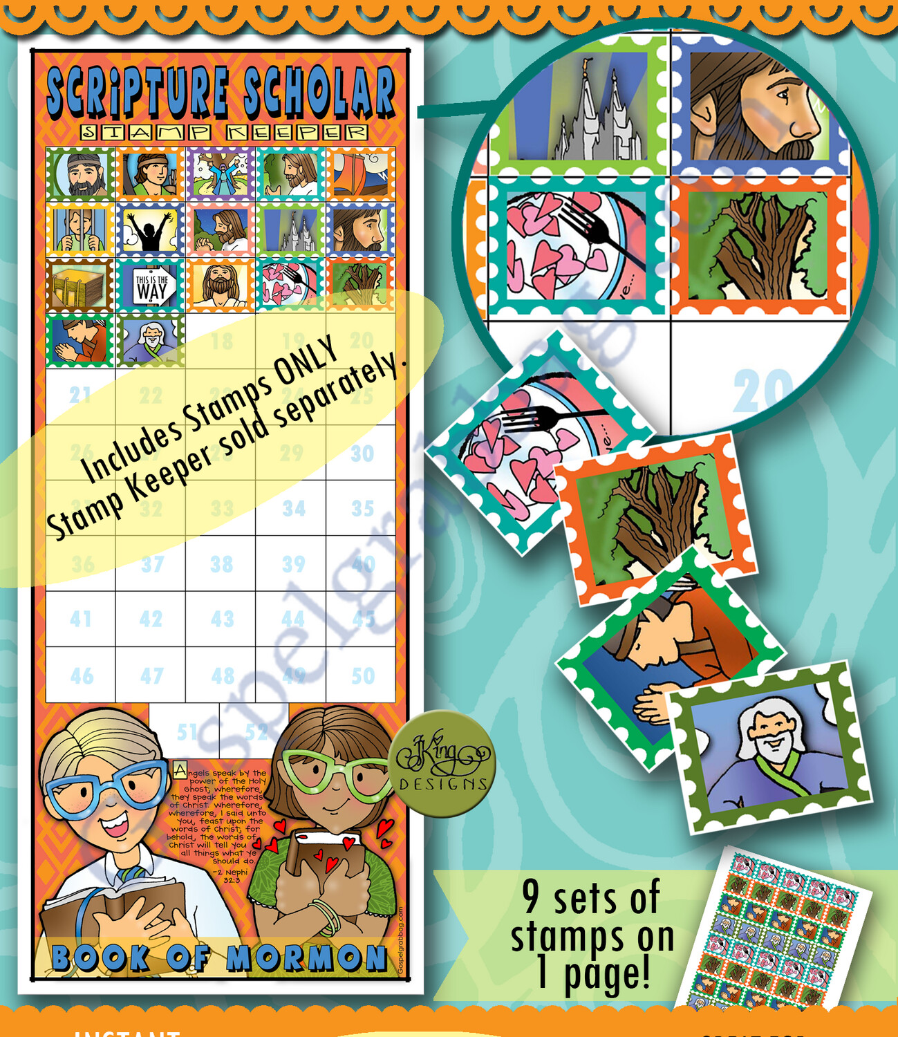 Scripture Scholar April Stamps (Book of Mormon)