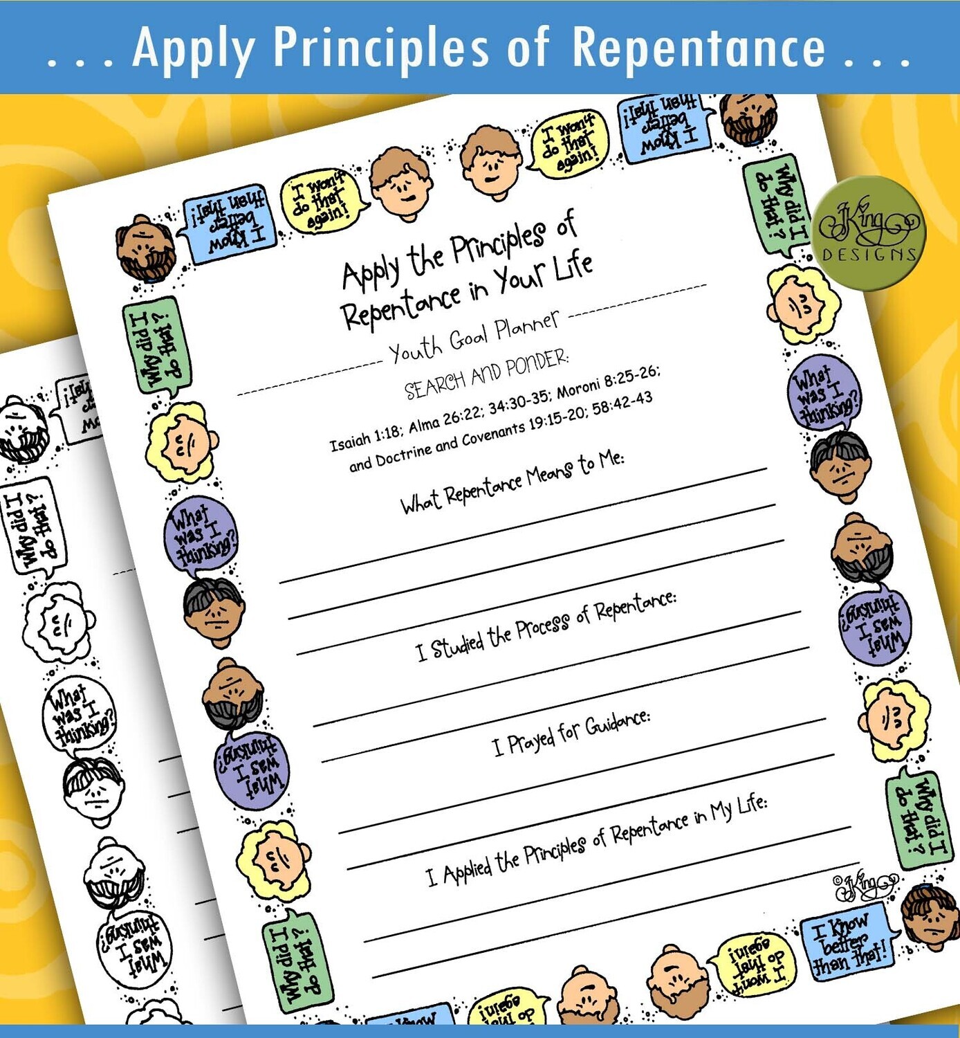 YOUTH GOAL PLANNER Apply the Principles of Repentance in Your Life
