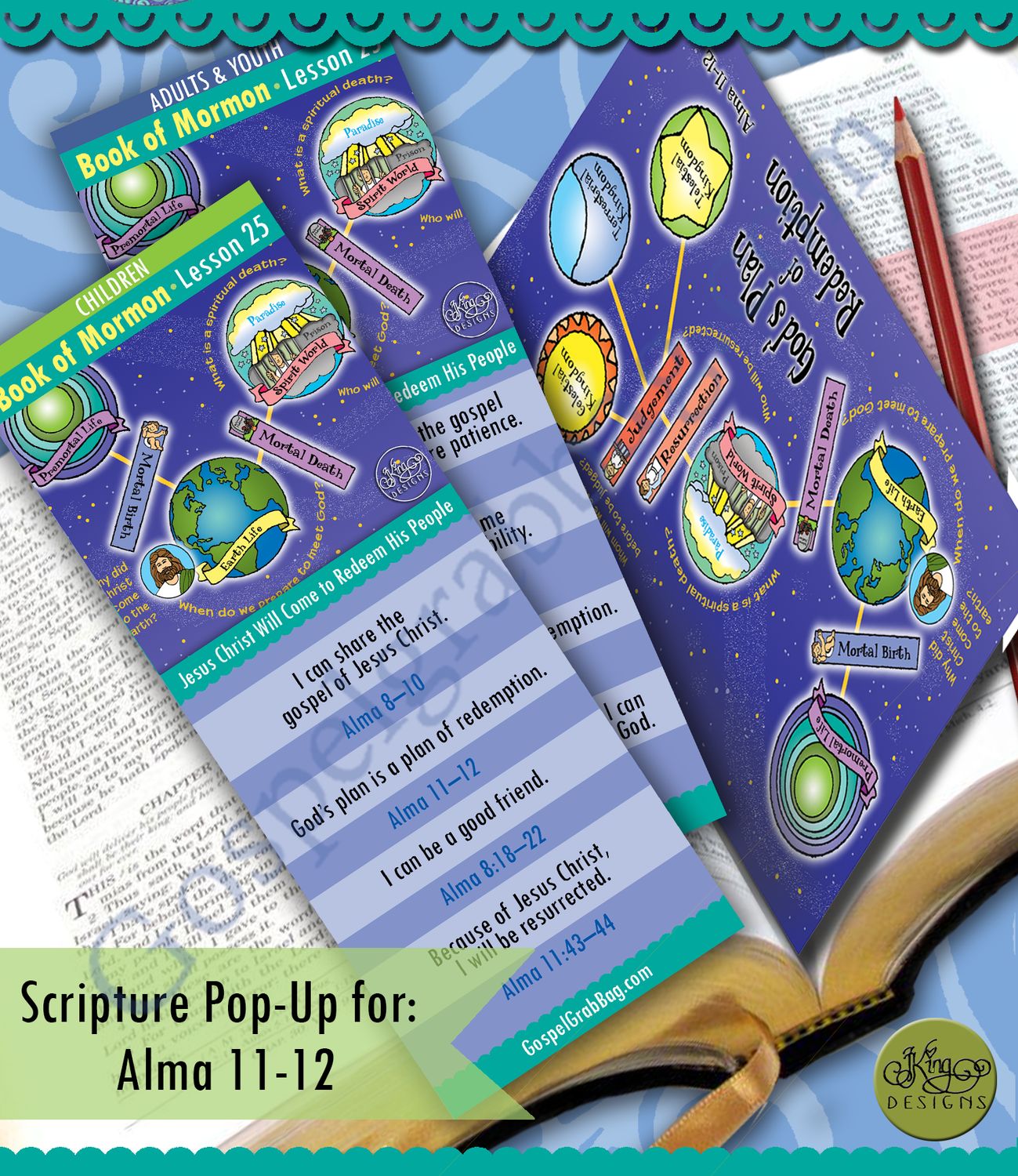 Scripture Pop-Up &amp; Bookmark: CFM BofM- Lesson 25