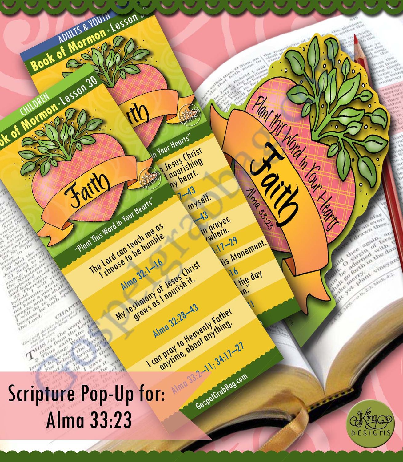 Scripture Pop-Up &amp; Bookmark: CFM BofM- Lesson 30