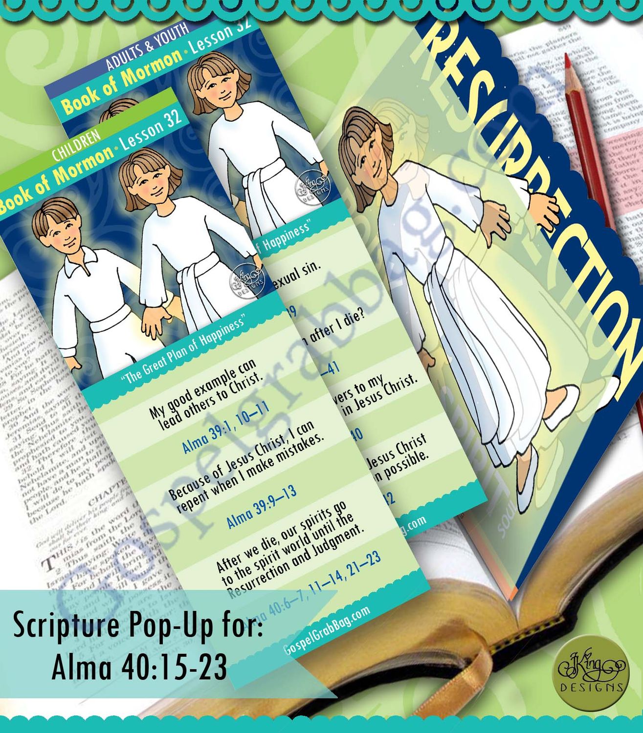 Scripture Pop-Up &amp; Bookmark: CFM BofM- Lesson 32