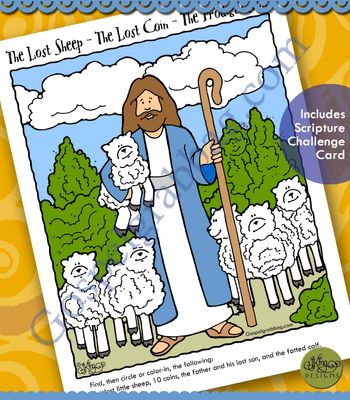 PARABLES: The Lost Sheep, Lost Coin, Prodigal Son (find the lost pictures)