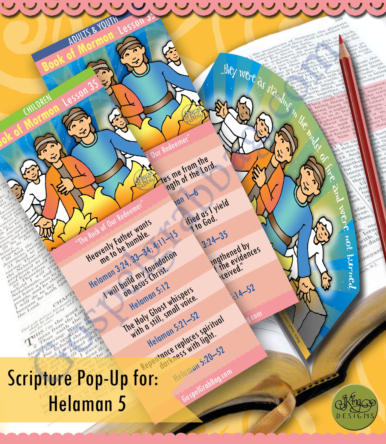 Scripture Pop-Up &amp; Bookmark: CFM BofM- Lesson 35