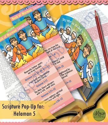 Scripture Pop-Up & Bookmark: CFM BofM- Lesson 35