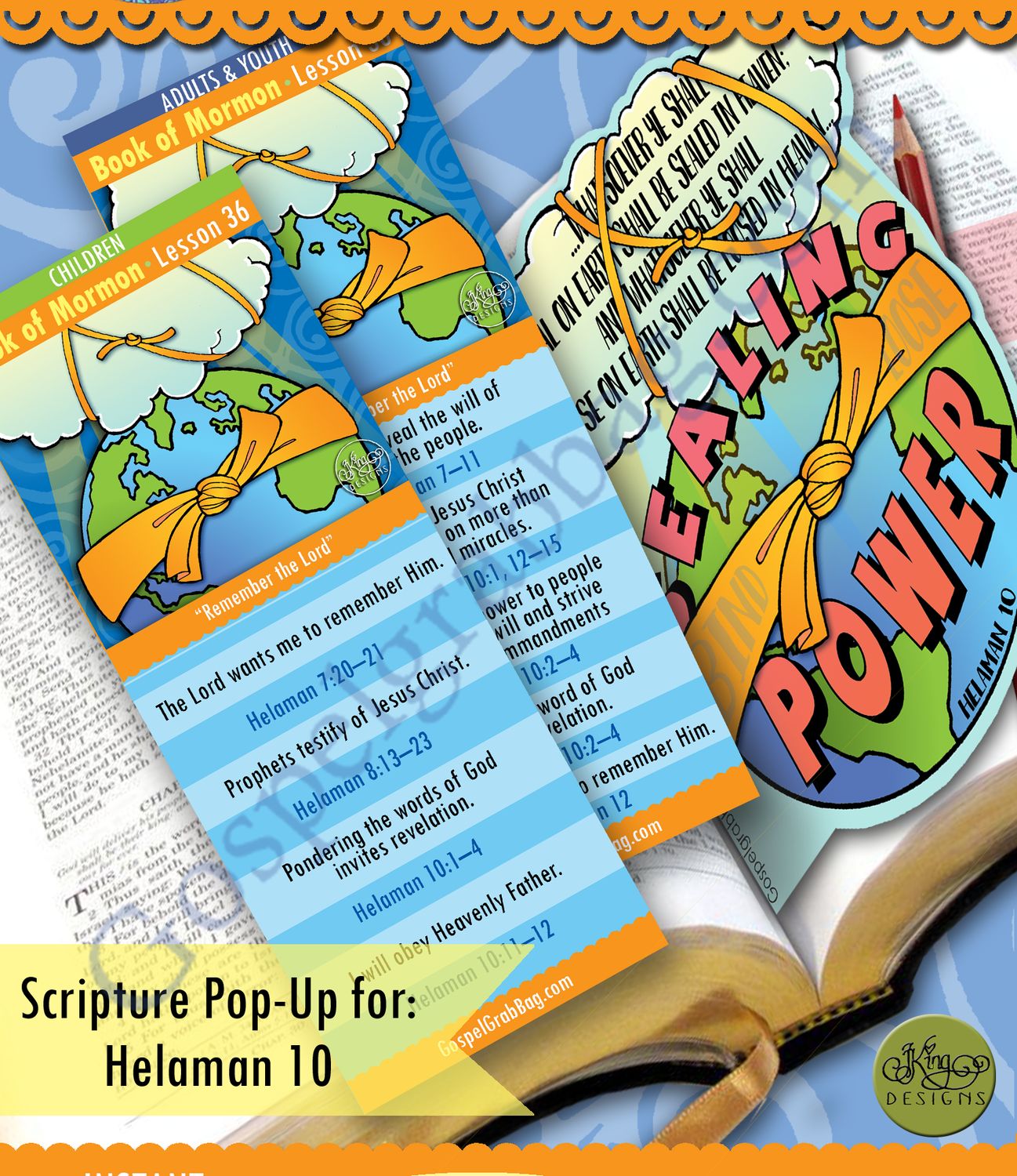 Scripture Pop-Up &amp; Bookmark: CFM BofM- Lesson 36