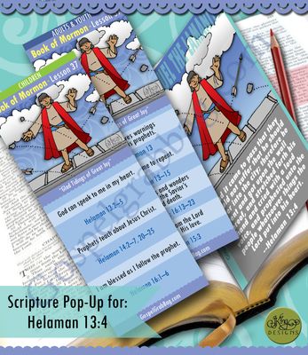 Scripture Pop-Up & Bookmark: CFM BofM- Lesson 37