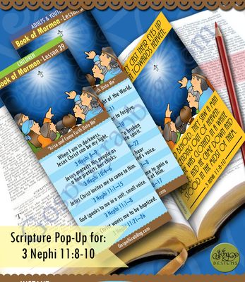 Scripture Pop-Up & Bookmark: CFM BofM- Lesson 39
