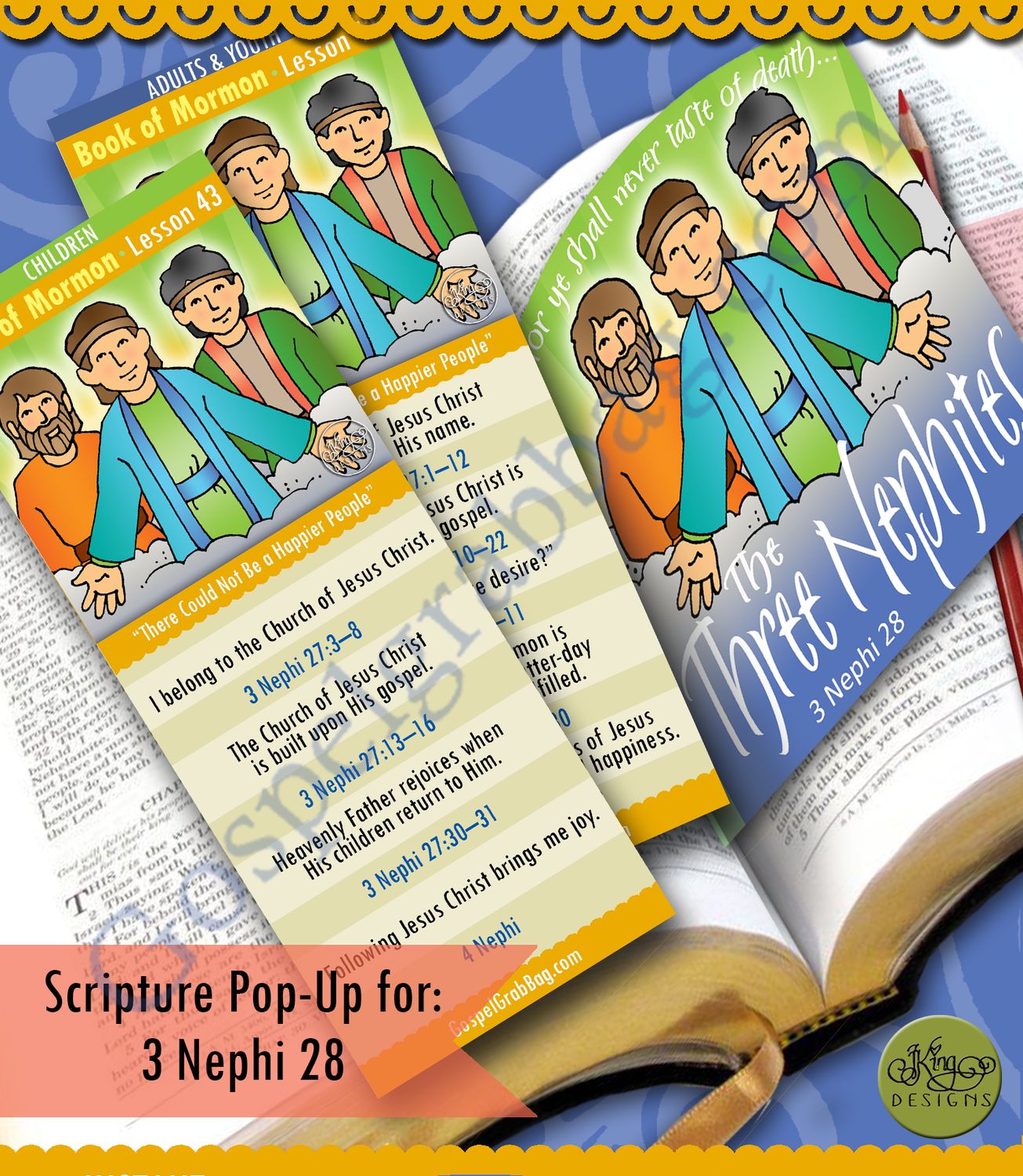 Scripture Pop-Up &amp; Bookmark: CFM BofM- Lesson 43