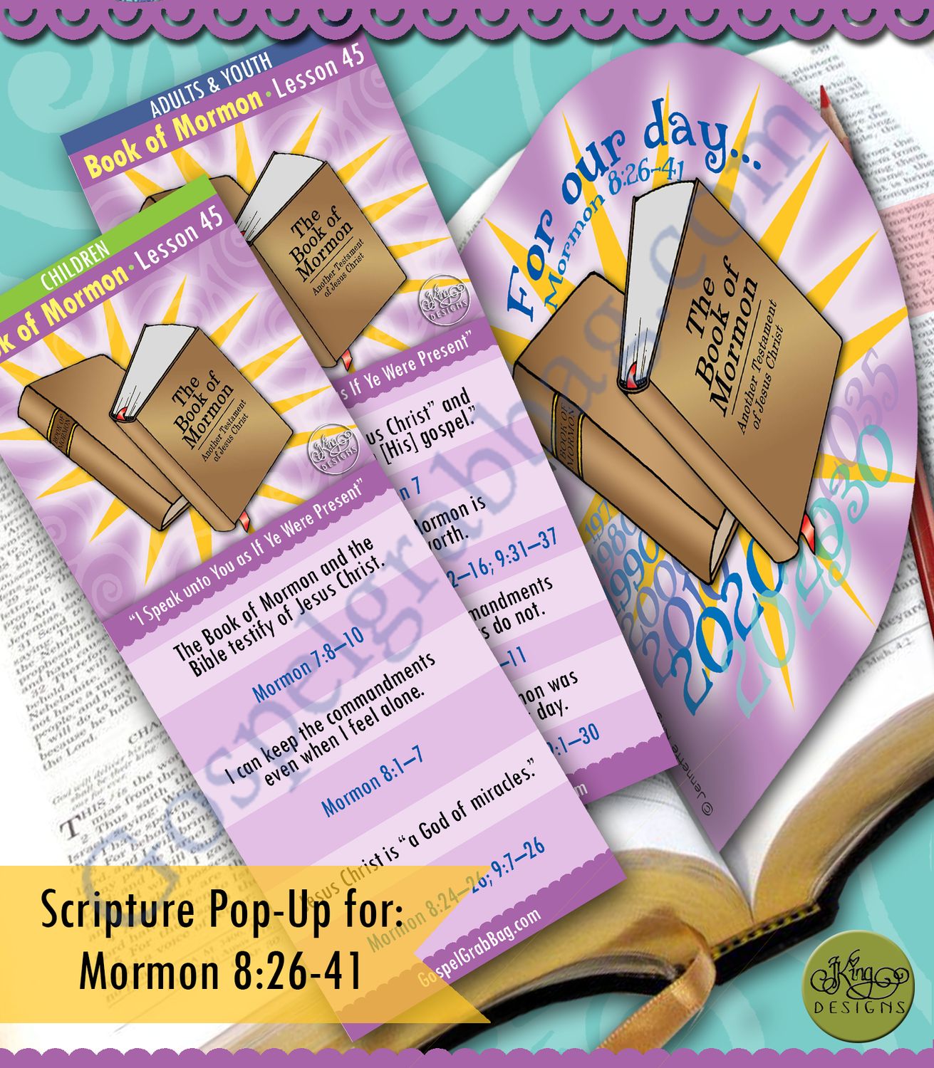 Scripture Pop-Up &amp; Bookmark: CFM BofM- Lesson 45