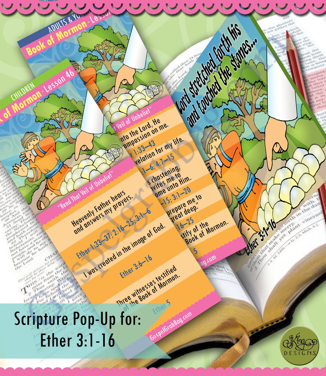 Scripture Pop-Up &amp; Bookmark: CFM BofM- Lesson 46