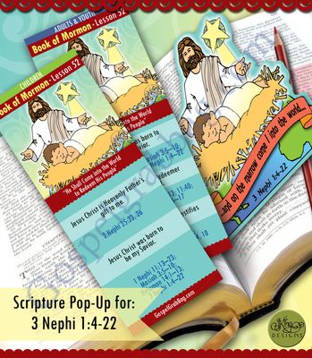 Scripture Pop-Up & Bookmark: CFM BofM- Lesson 52