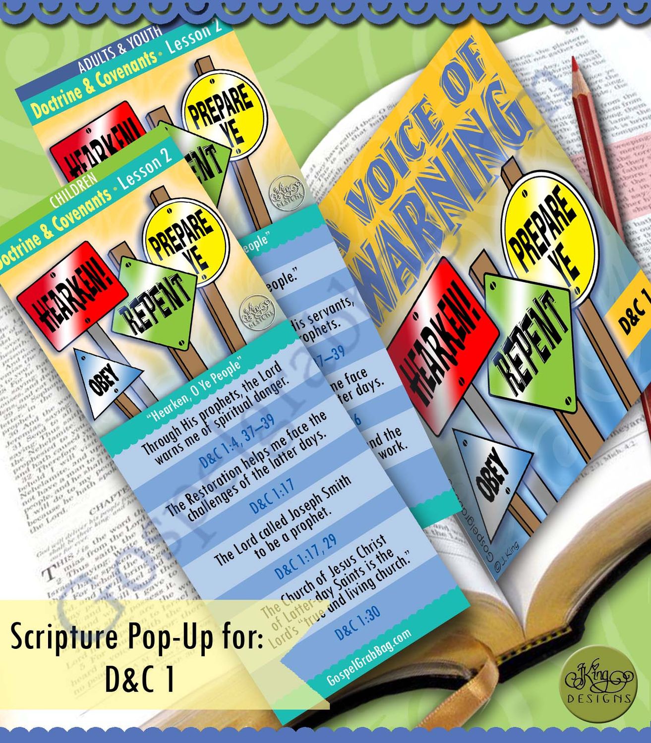 Scripture Pop-Up &amp; Bookmark: CFM D&amp;C - Lesson 2