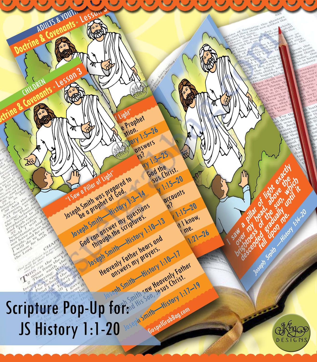 Scripture Pop-Up &amp; Bookmark: CFM D&amp;C - Lesson 3
