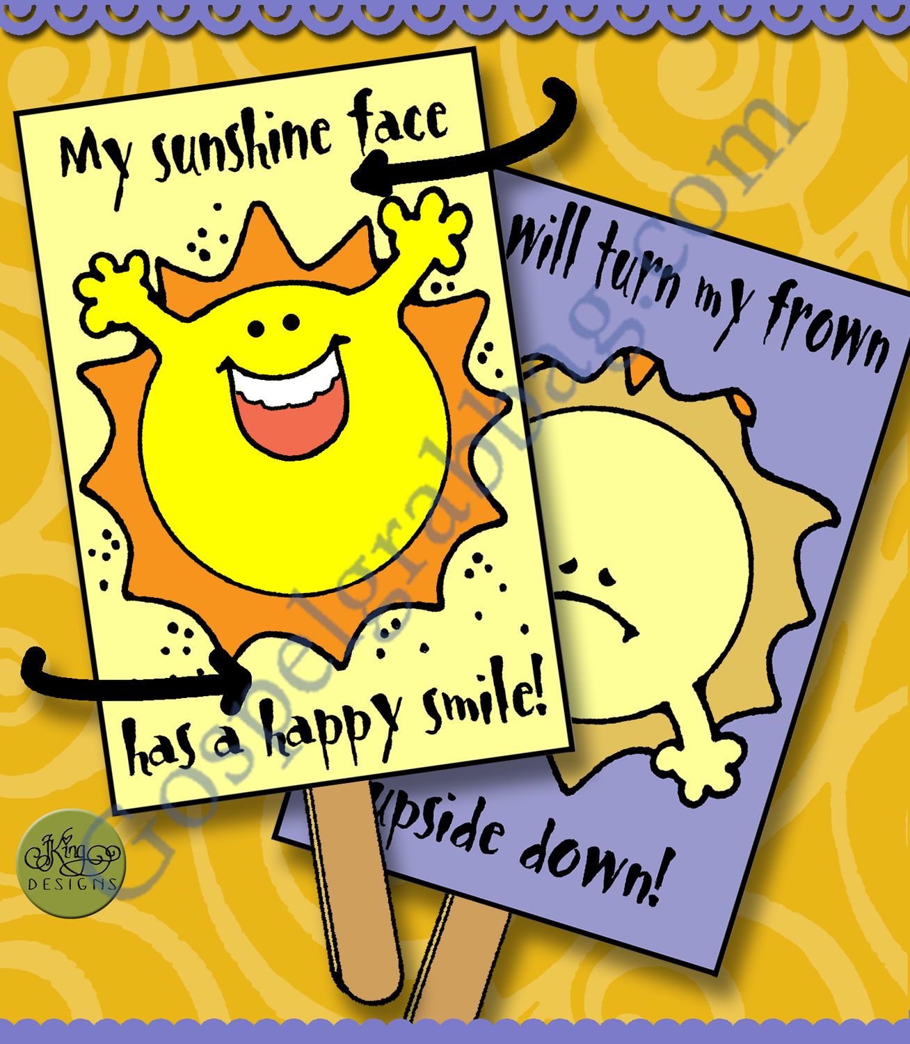 I HAVE FEELINGS sunshine face smile &amp; frown flip-flag