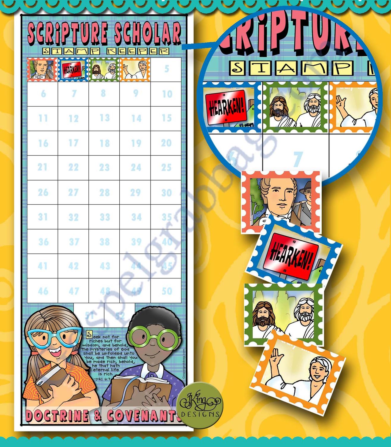 Scripture Scholar Stamp Keeper and January Stamps (Starter Pack) Doctrine &amp; Covenants