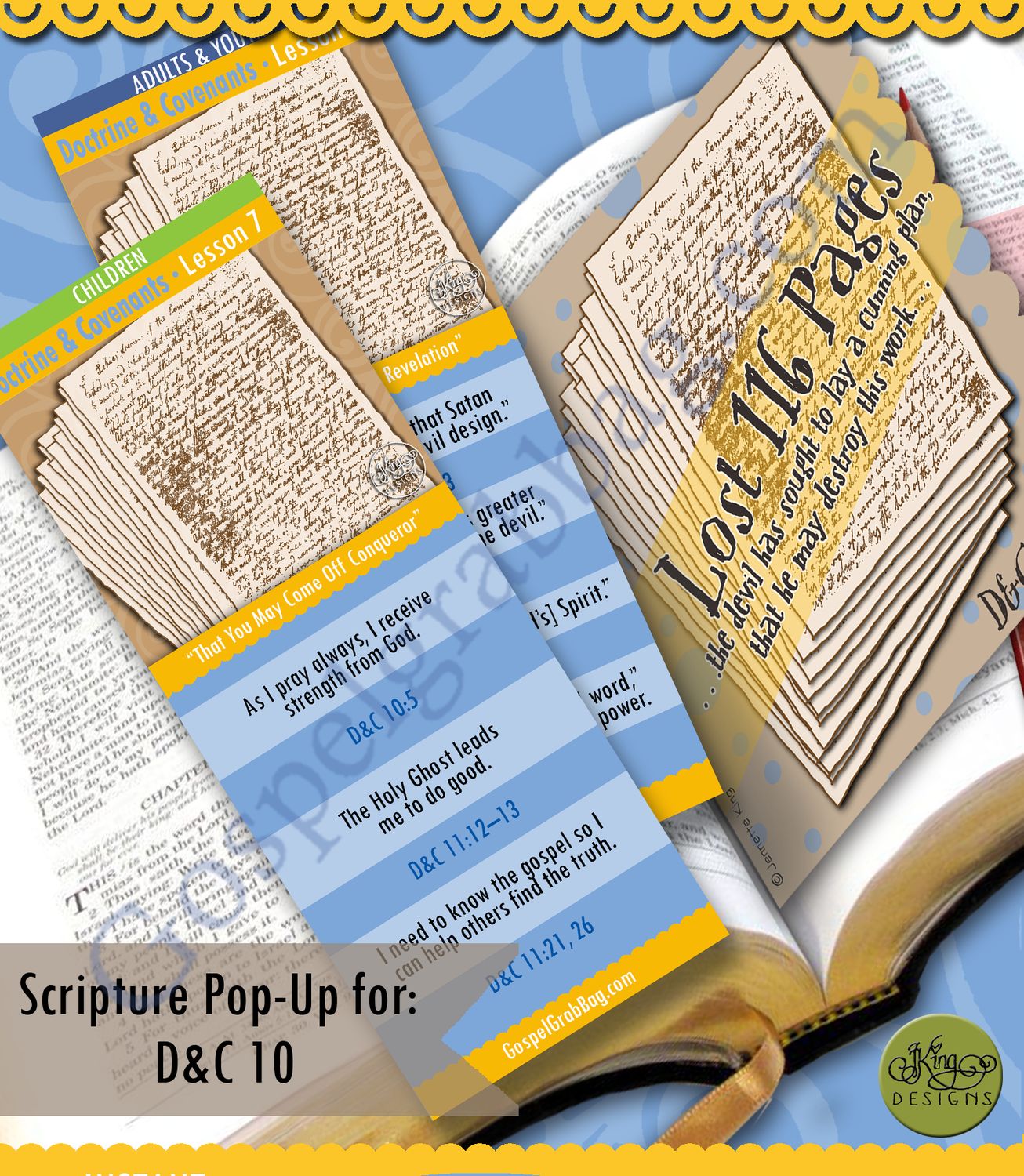 Scripture Pop-Up &amp; Bookmark: CFM D&amp;C - Lesson 7 &quot;That You May Come Off Conqueror