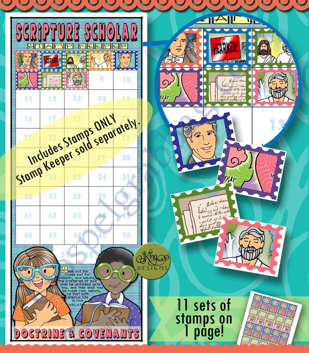 Scripture Scholar February Stamps (Doctrine &amp; Covenants)