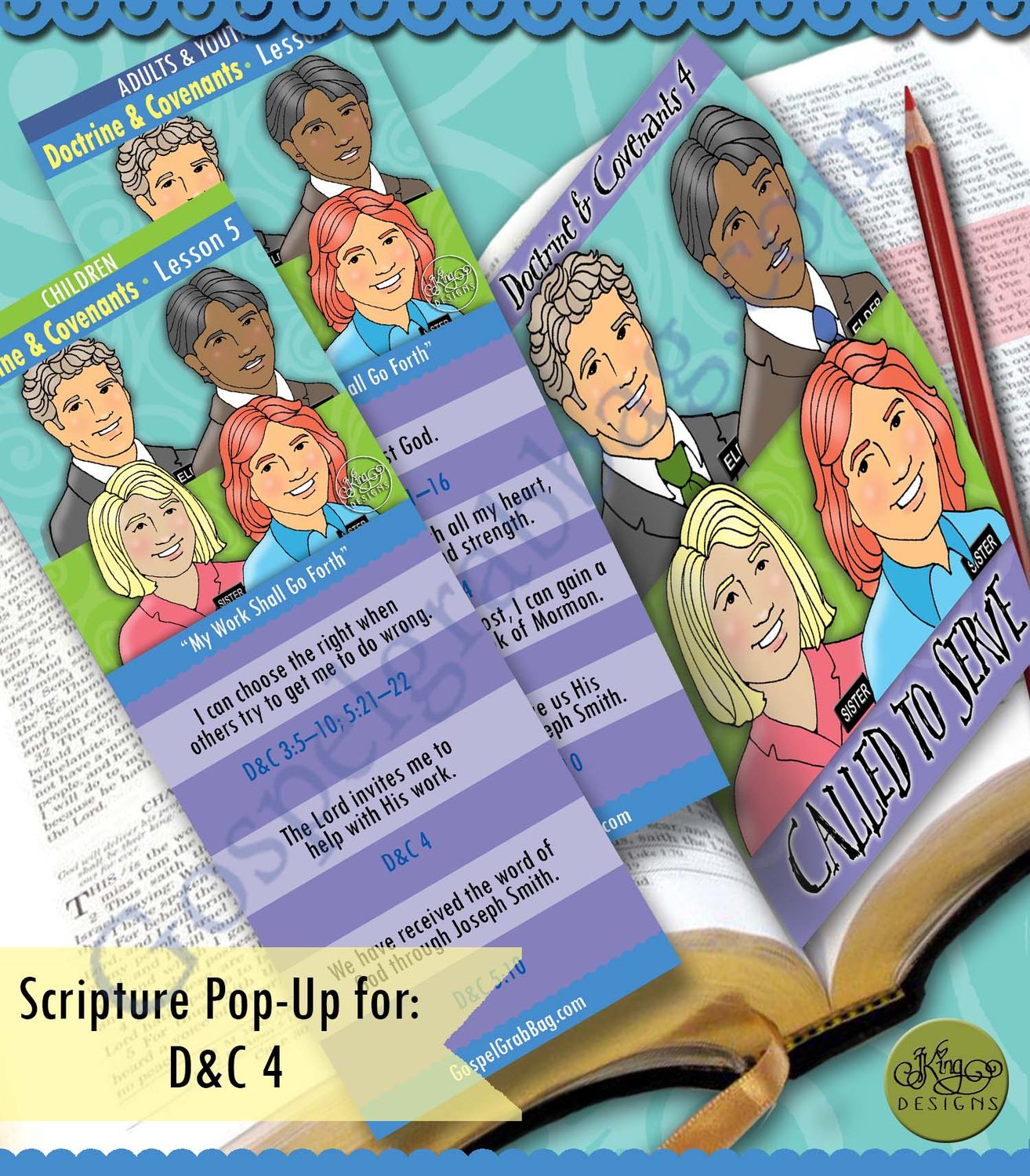 Scripture Pop-Up &amp; Bookmark: CFM D&amp;C - Lesson 5 &quot;My Work Shall Go Forth&quot;