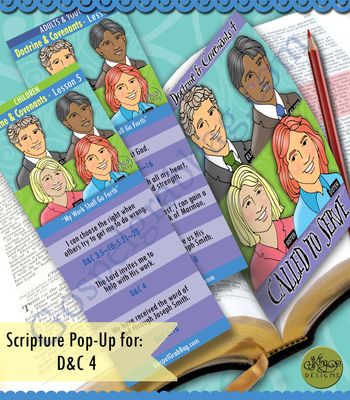Scripture Pop-Up &amp; Bookmark: CFM D&amp;C - Lesson 5 "My Work Shall Go Forth"