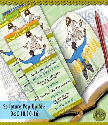 Scripture Pop-Up &amp; Bookmark: CFM D&amp;C - Lesson 9 "The Worth of Souls Is Great"