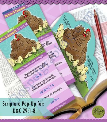 Scripture Pop-Up &amp; Bookmark: CFM D&amp;C - Lesson 14 "Jesus Christ Will Gather His People"