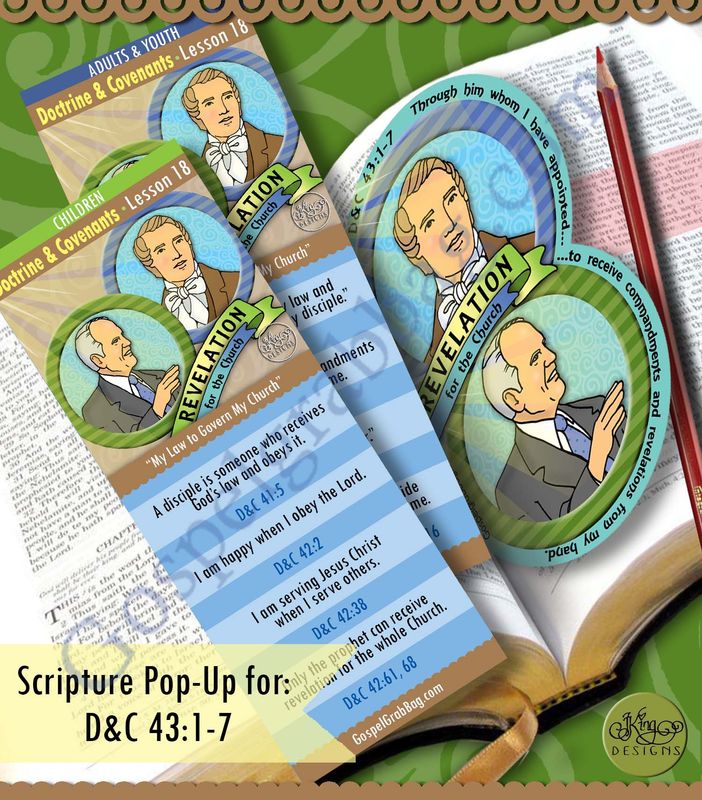 Scripture Pop-Up &amp; Bookmark: CFM D&amp;C - Lesson 18 “My Law to Govern My Church”