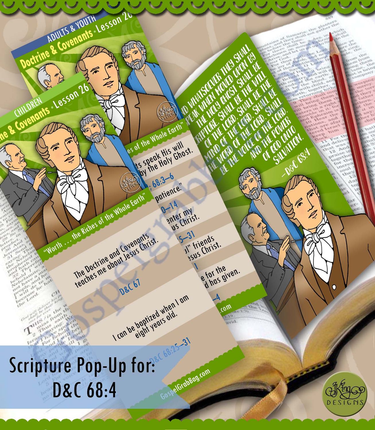 Scripture Pop-Up &amp; Bookmark: CFM D&amp;C - Lesson 26 “Worth … the Riches of the Whole Earth”