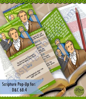 Scripture Pop-Up &amp; Bookmark: CFM D&amp;C - Lesson 26 “Worth … the Riches of the Whole Earth”