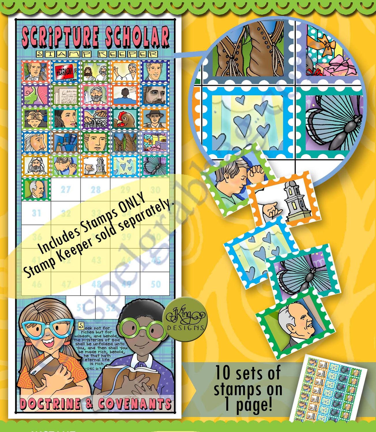 Scripture Scholar JUNE Stamps (Doctrine &amp; Covenants)