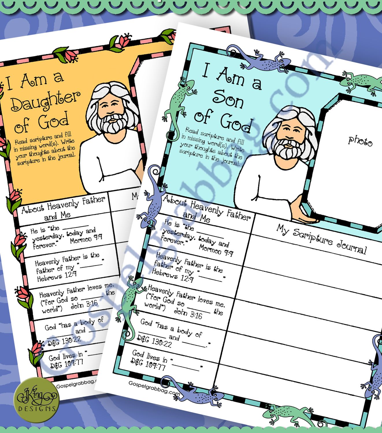 Daughter of God / Son of God scripture search &amp; photo journal