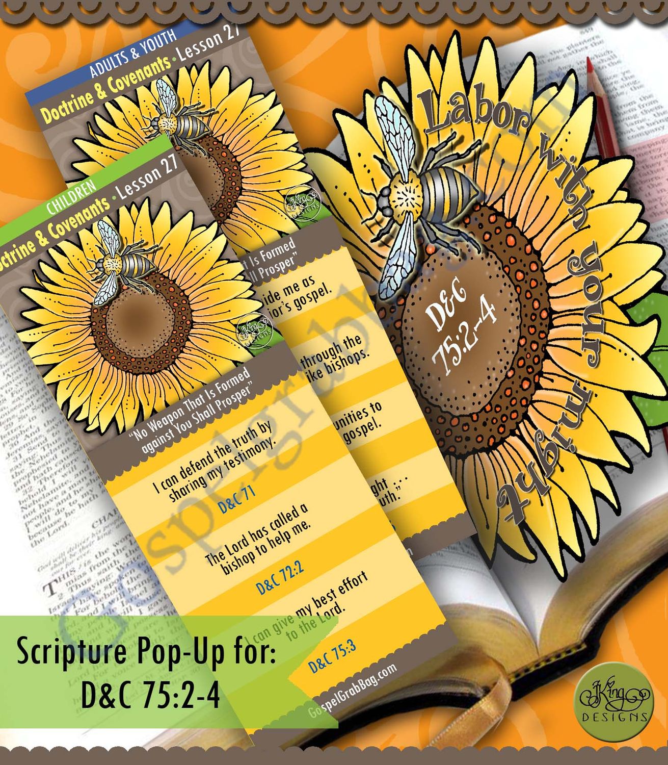 Scripture Pop-Up &amp; Bookmark: CFM D&amp;C - Lesson 27 “No Weapon That Is Formed against you Shall Prosper”