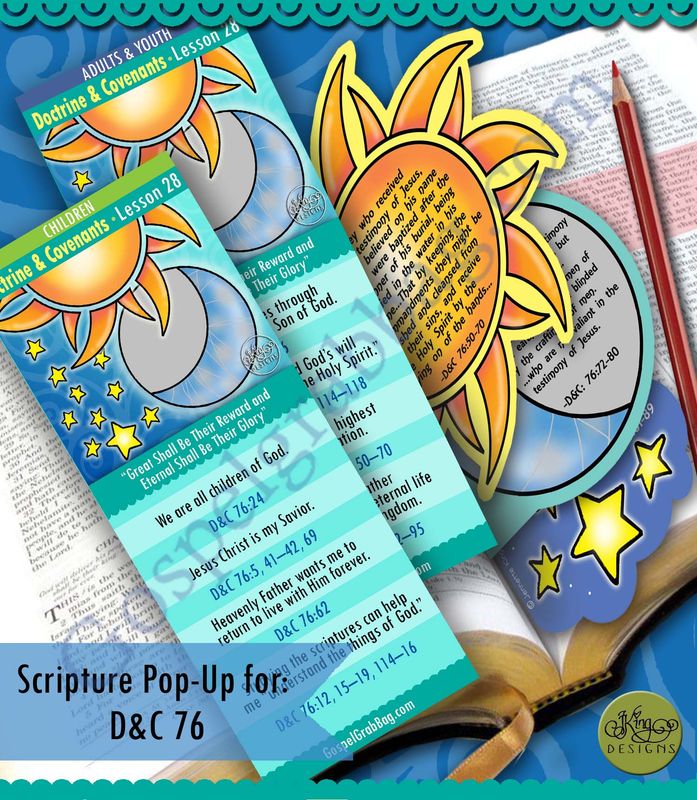Scripture Pop-Up &amp; Bookmark: CFM D&amp;C - Lesson 28 “Great Shall Be Their Reward and Eternal Shall Be Their Glory”