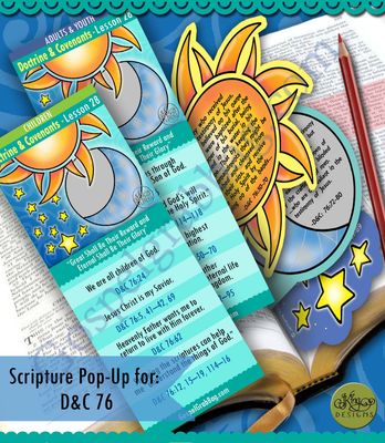 Scripture Pop-Up &amp; Bookmark: CFM D&amp;C - Lesson 28 “Great Shall Be Their Reward and Eternal Shall Be Their Glory”