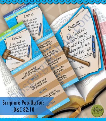 Scripture Pop-Up &amp; Bookmark: CFM D&amp;C - Lesson 30 Where "Much Is Given Much Is Required”
